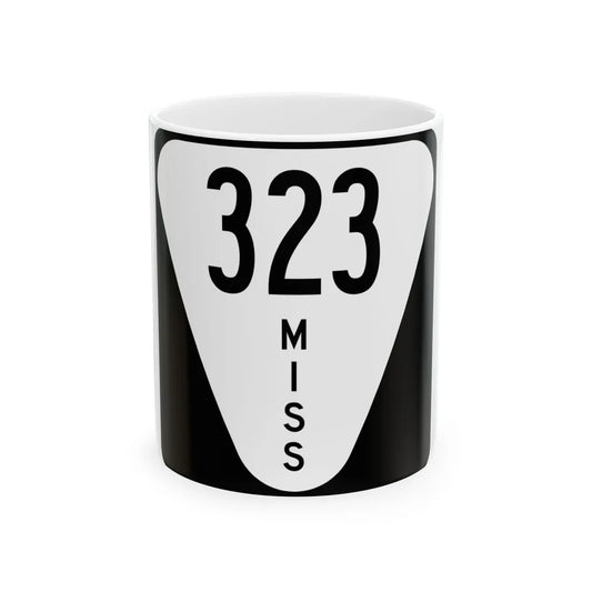 Mississippi 323 (Mississippi) (Road Sign) White Coffee Mug 11oz - Go Mug Yourself