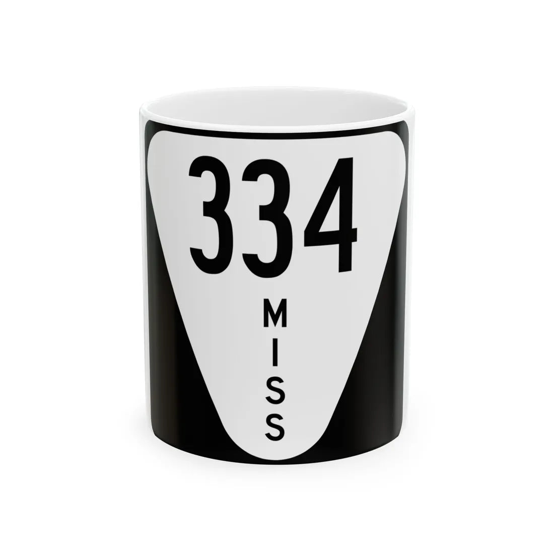 Mississippi 334 (Mississippi) (Road Sign) White Coffee Mug 11oz - Go Mug Yourself
