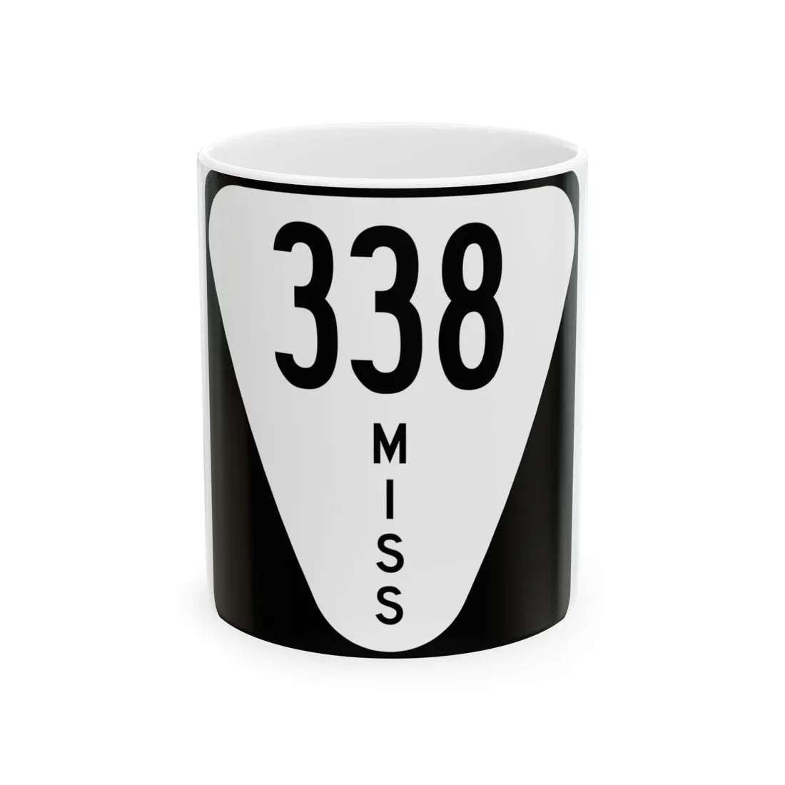 Mississippi 338 (Mississippi) (Road Sign) White Coffee Mug 11oz - Go Mug Yourself