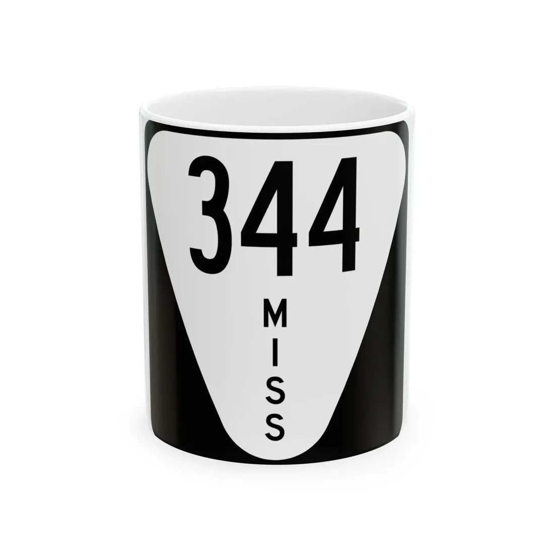 Mississippi 344 (Mississippi) (Road Sign) White Coffee Mug 11oz - Go Mug Yourself