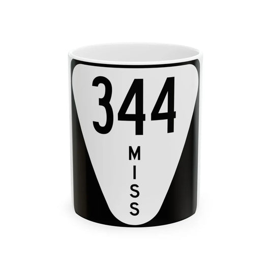 Mississippi 344 (Mississippi) (Road Sign) White Coffee Mug 11oz - Go Mug Yourself