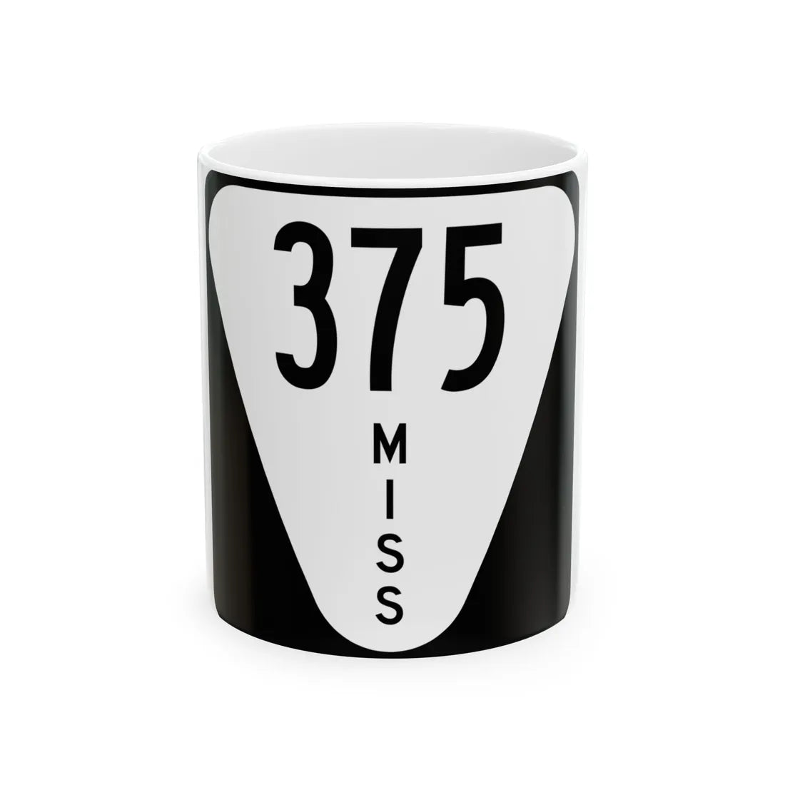 Mississippi 375 (Mississippi) (Road Sign) White Coffee Mug 11oz - Go Mug Yourself