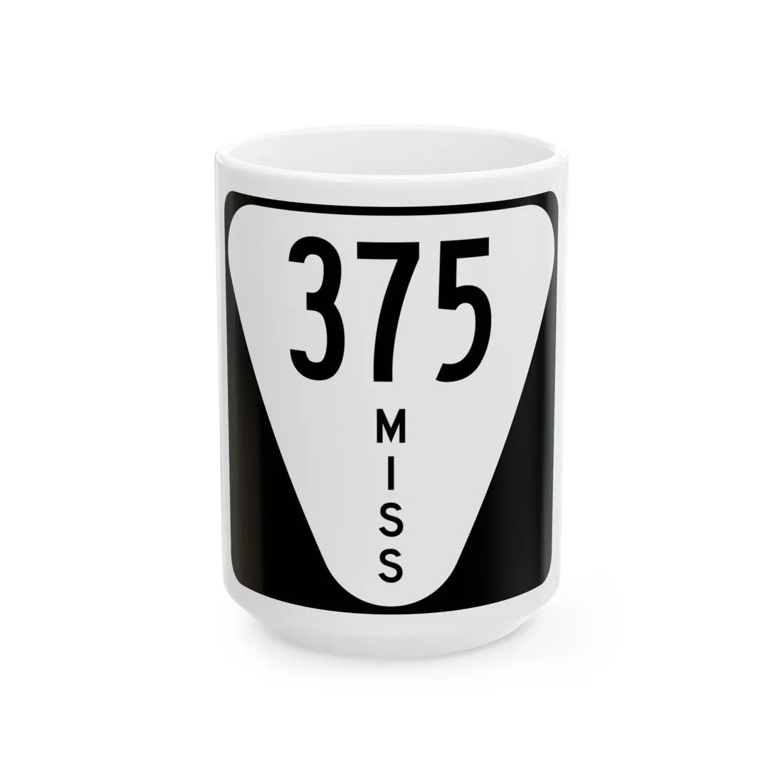 Mississippi 375 (Mississippi) (Road Sign) White Coffee Mug 15oz - Go Mug Yourself