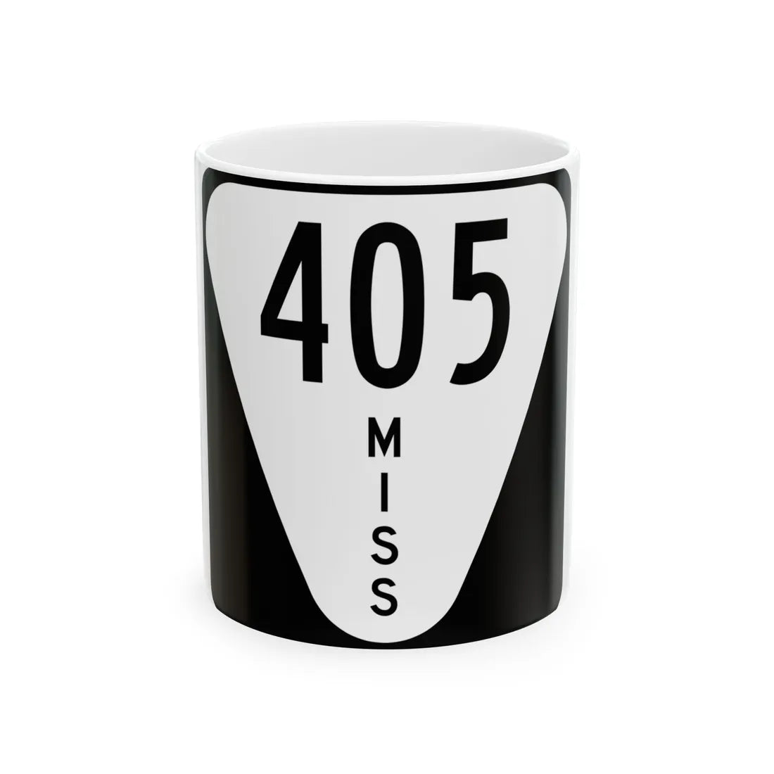 Mississippi 405 (Mississippi) (Road Sign) White Coffee Mug 11oz - Go Mug Yourself