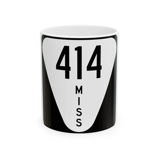 Mississippi 414 (Mississippi) (Road Sign) White Coffee Mug 11oz - Go Mug Yourself