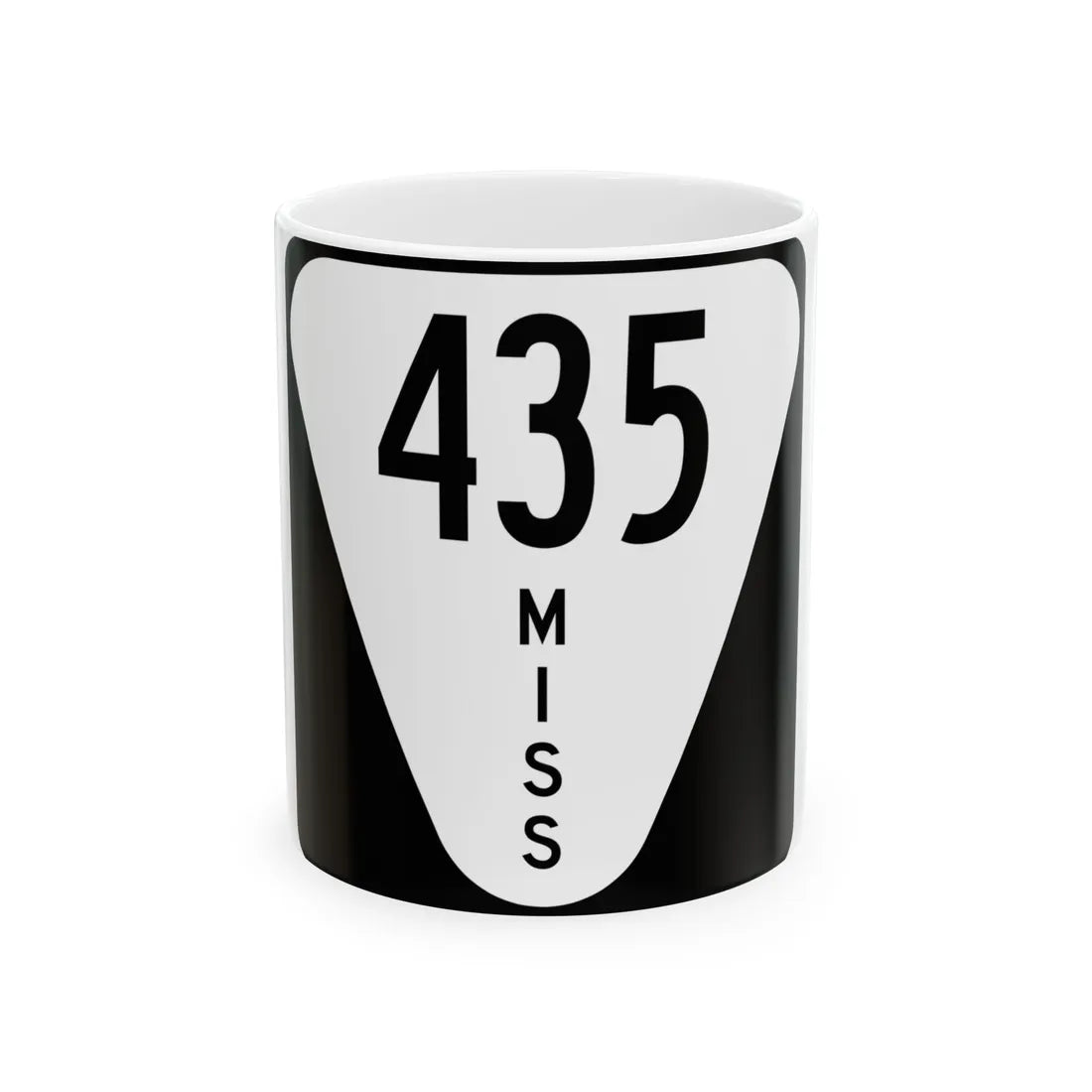 Mississippi 435 (Mississippi) (Road Sign) White Coffee Mug 11oz - Go Mug Yourself