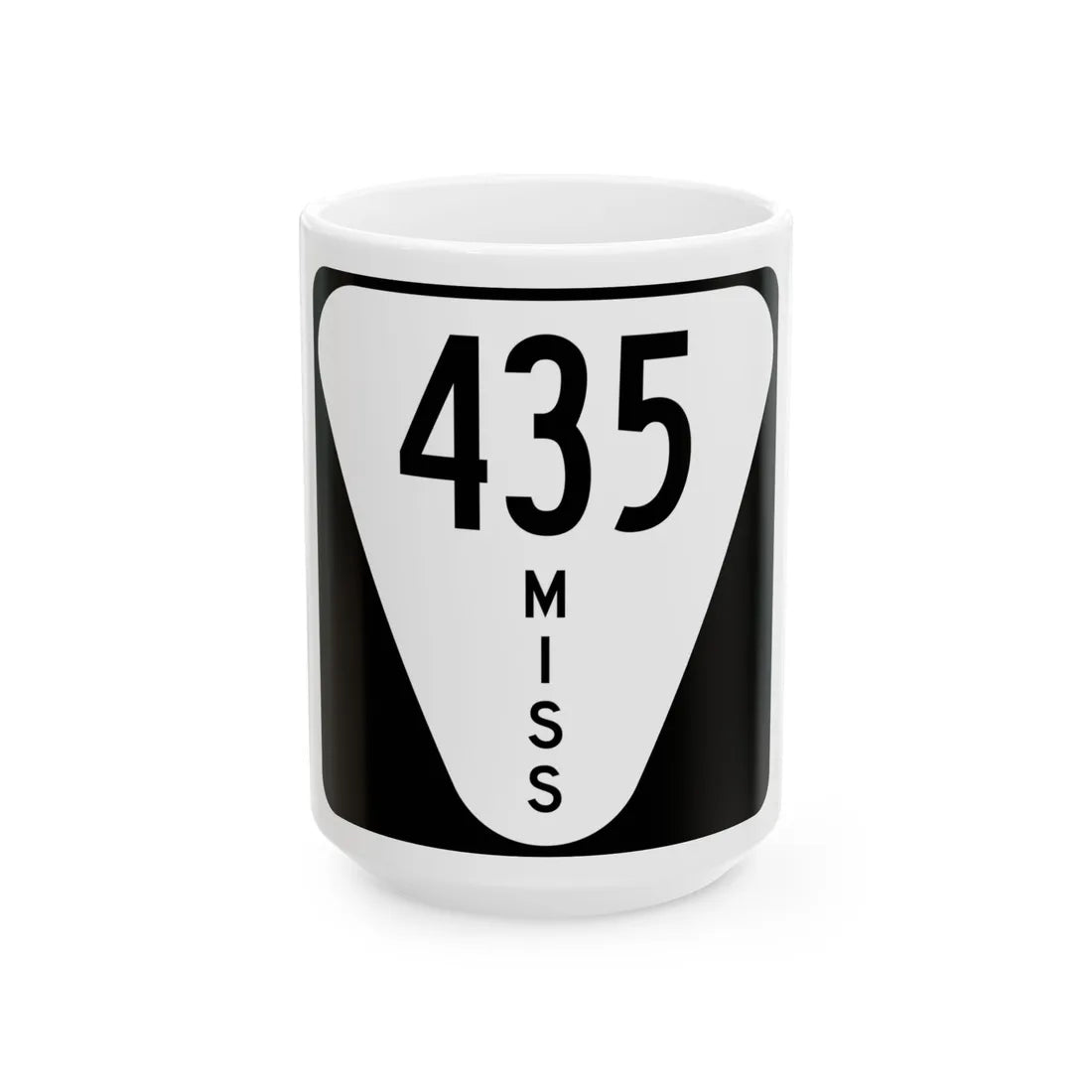 Mississippi 435 (Mississippi) (Road Sign) White Coffee Mug 15oz - Go Mug Yourself
