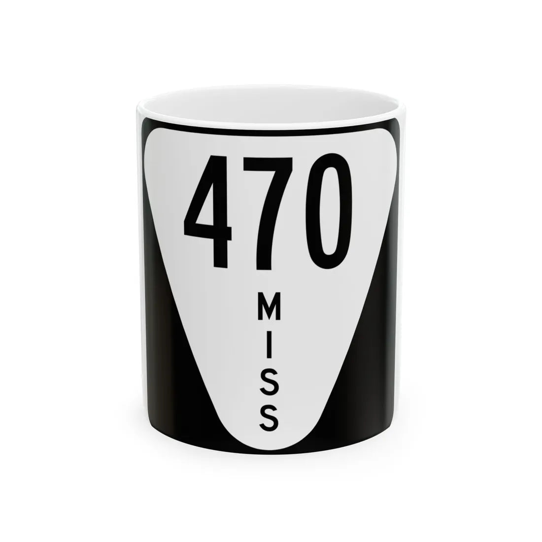 Mississippi 470 (Mississippi) (Road Sign) White Coffee Mug 11oz - Go Mug Yourself