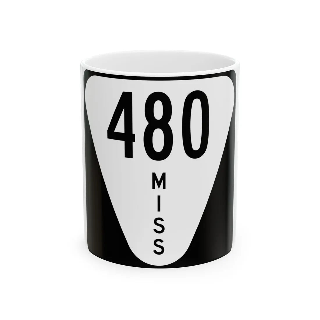 Mississippi 480 (Mississippi) (Road Sign) White Coffee Mug 11oz - Go Mug Yourself