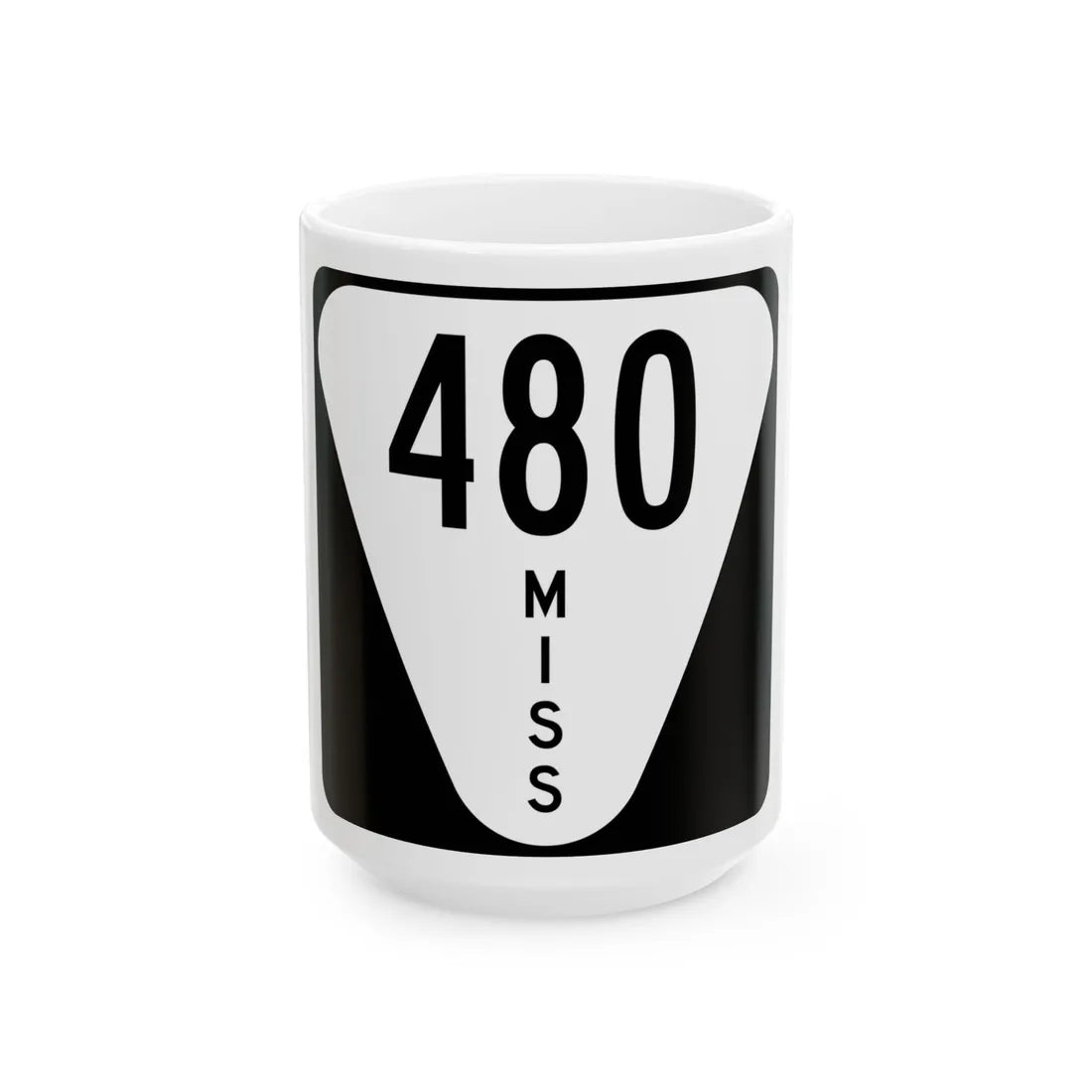 Mississippi 480 (Mississippi) (Road Sign) White Coffee Mug 15oz - Go Mug Yourself