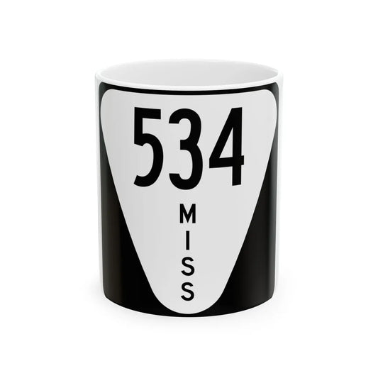 Mississippi 534 (Mississippi) (Road Sign) White Coffee Mug 11oz - Go Mug Yourself