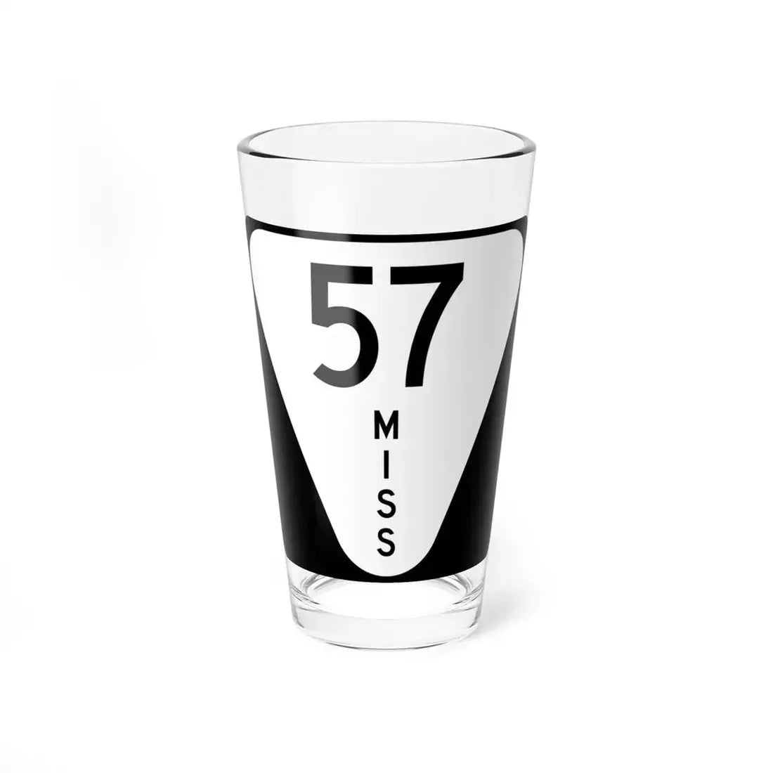 Mississippi 57 (Mississippi) (Road Sign) Pint Glss 16oz 16oz - Go Mug Yourself