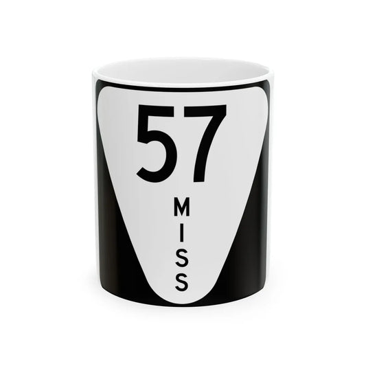 Mississippi 57 (Mississippi) (Road Sign) White Coffee Mug 11oz - Go Mug Yourself