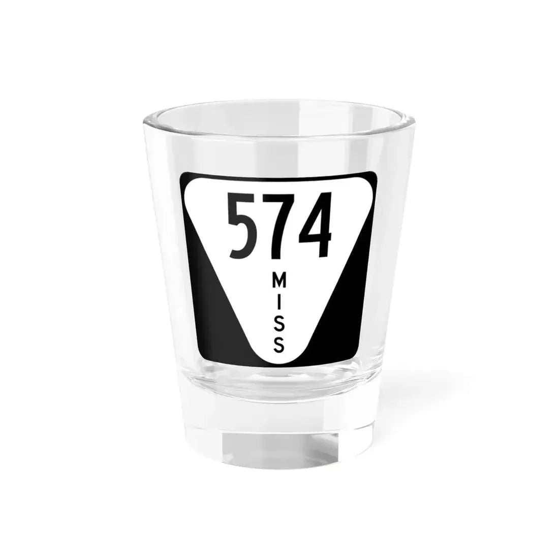 Mississippi 574 (Mississippi) (Road Sign) Shot Glass 1.5oz 1.5oz - Go Mug Yourself