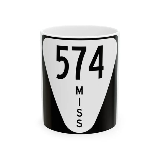 Mississippi 574 (Mississippi) (Road Sign) White Coffee Mug 11oz - Go Mug Yourself