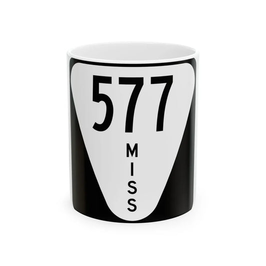 Mississippi 577 (Mississippi) (Road Sign) White Coffee Mug 11oz - Go Mug Yourself
