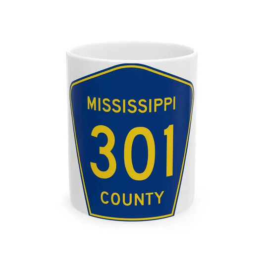 Mississippi County 301 (Missouri) (Road Sign) White Coffee Mug 11oz - Go Mug Yourself