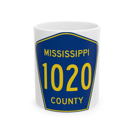 Mississippi County Route 1020 AR (Arkansas) (Road Sign) White Coffee Mug 11oz - Go Mug Yourself