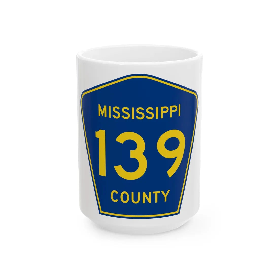 Mississippi County Route 139 AR (Arkansas) (Road Sign) White Coffee Mug 15oz - Go Mug Yourself