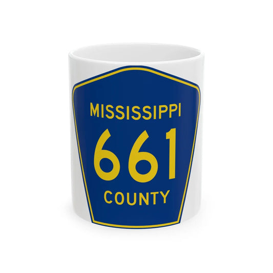 Mississippi County Route 661 AR (Arkansas) (Road Sign) White Coffee Mug 11oz - Go Mug Yourself