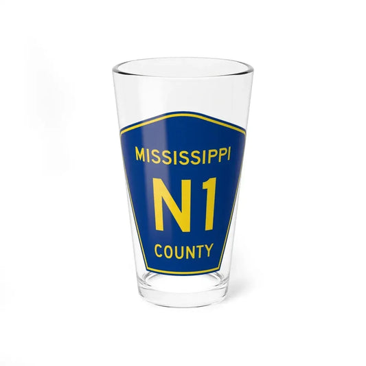 Mississippi County Route N1 AR (Arkansas) (Road Sign) Pint Glss 16oz 16oz - Go Mug Yourself
