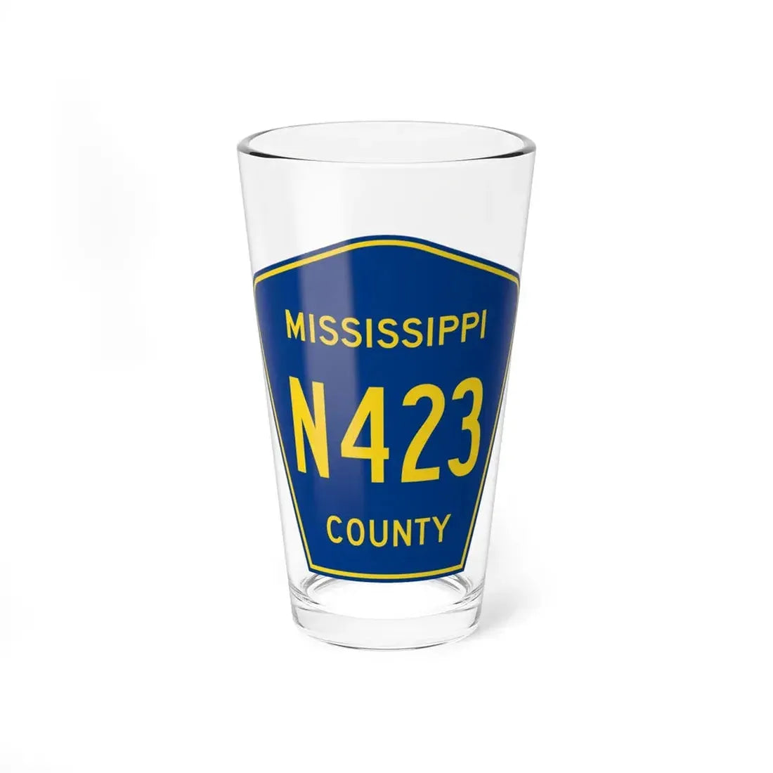 Mississippi County Route N423 AR (Arkansas) (Road Sign) Pint Glss 16oz 16oz - Go Mug Yourself