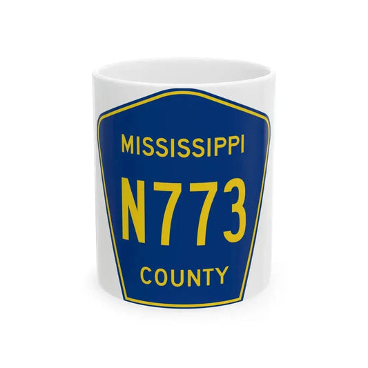 Mississippi County Route N773 AR (Arkansas) (Road Sign) White Coffee Mug 11oz - Go Mug Yourself