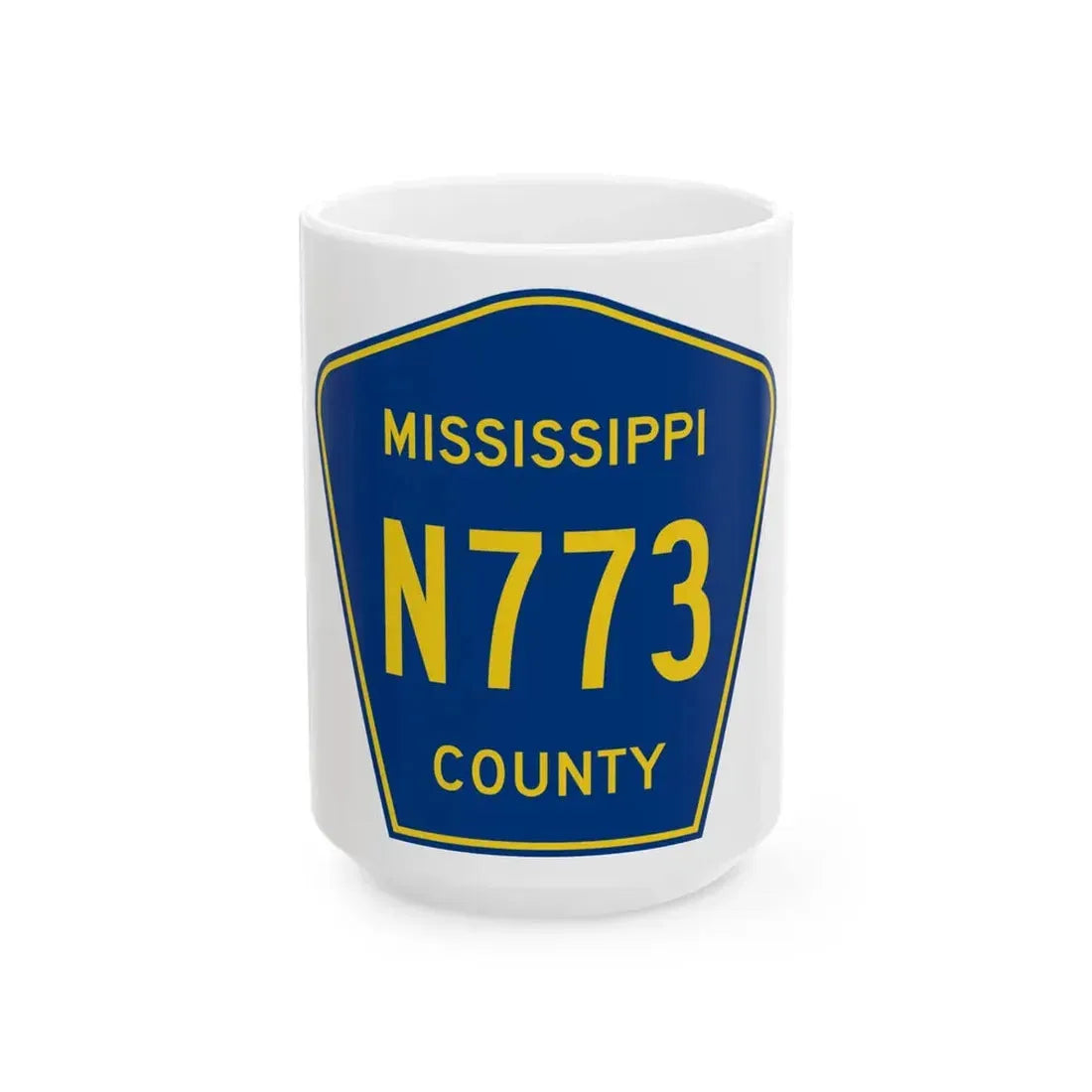 Mississippi County Route N773 AR (Arkansas) (Road Sign) White Coffee Mug 15oz - Go Mug Yourself