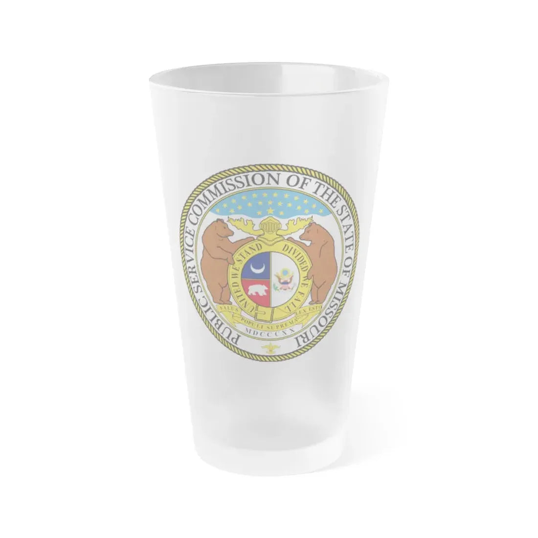 Missouri Public Service Commission - Frosted Pint Glass 16oz 16oz Frosted - Go Mug Yourself