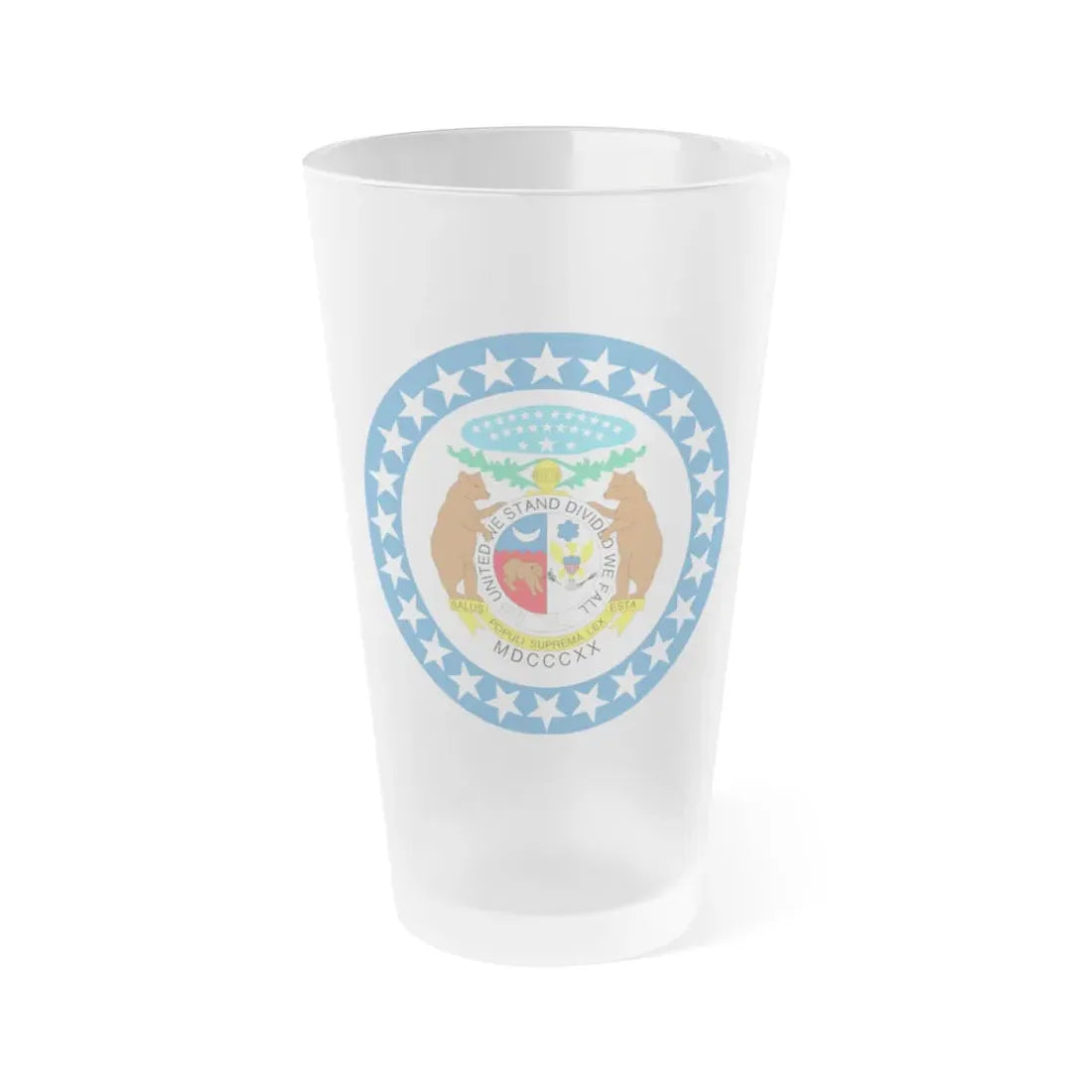 Missouri State Seal NARA - Frosted Pint Glass 16oz 16oz Frosted - Go Mug Yourself