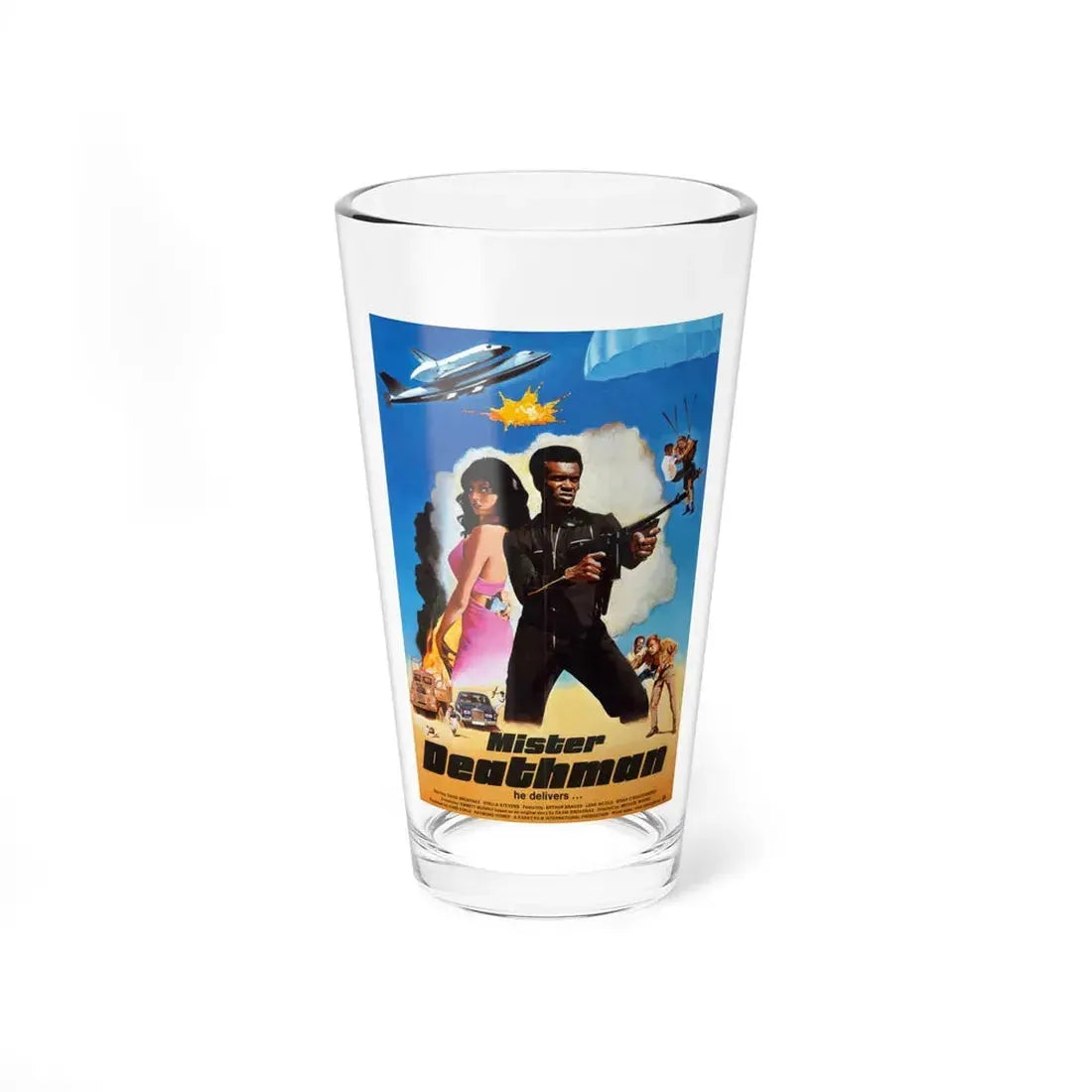 MISTER DEATHMAN 1977 Movie Poster - Pint Glass 16oz 16oz - Go Mug Yourself
