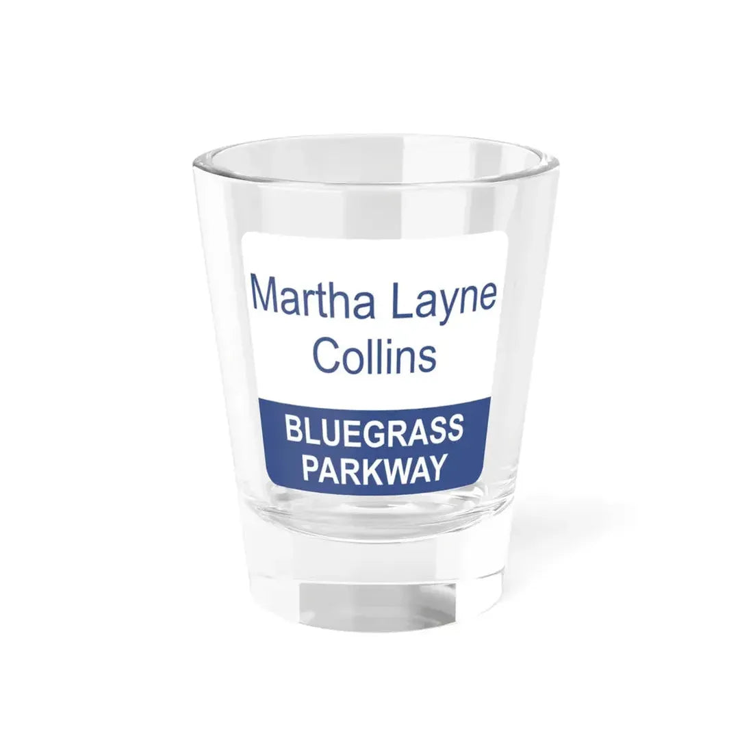 MLC Bluegrass Parkway Shield (Kentucky) (Road Sign) Shot Glass 1.5oz 1.5oz - Go Mug Yourself