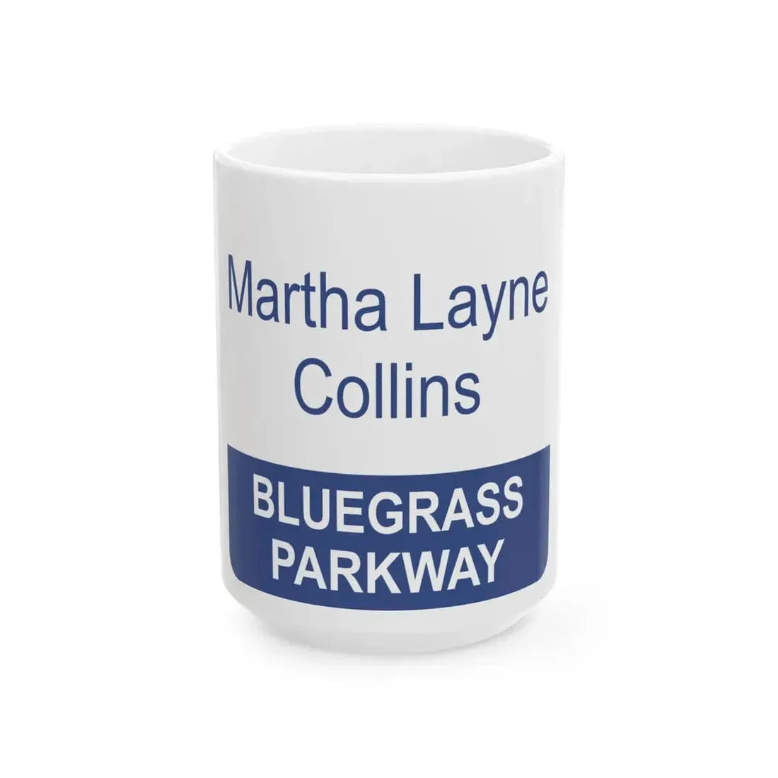 MLC Bluegrass Parkway Shield (Kentucky) (Road Sign) White Coffee Mug 15oz - Go Mug Yourself