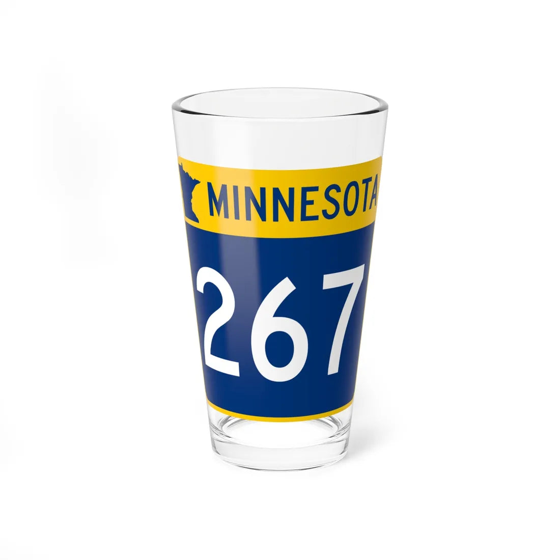 MN-267 (Minnesota) (Road Sign) Pint Glss 16oz - Go Mug Yourself