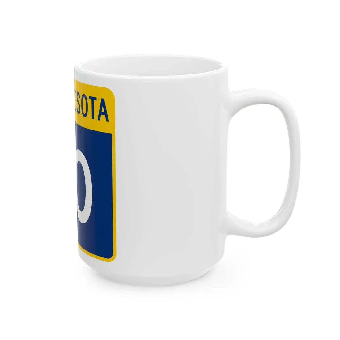 MN-40 (Minnesota) (Road Sign) White Coffee Mug - Go Mug Yourself