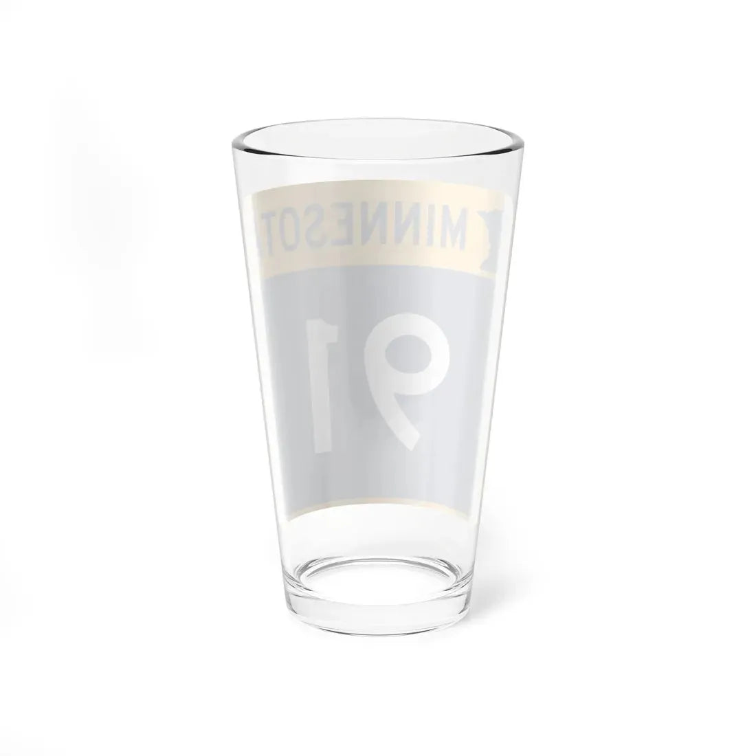 MN-91 (Minnesota) (Road Sign) Pint Glass 16oz - Go Mug Yourself