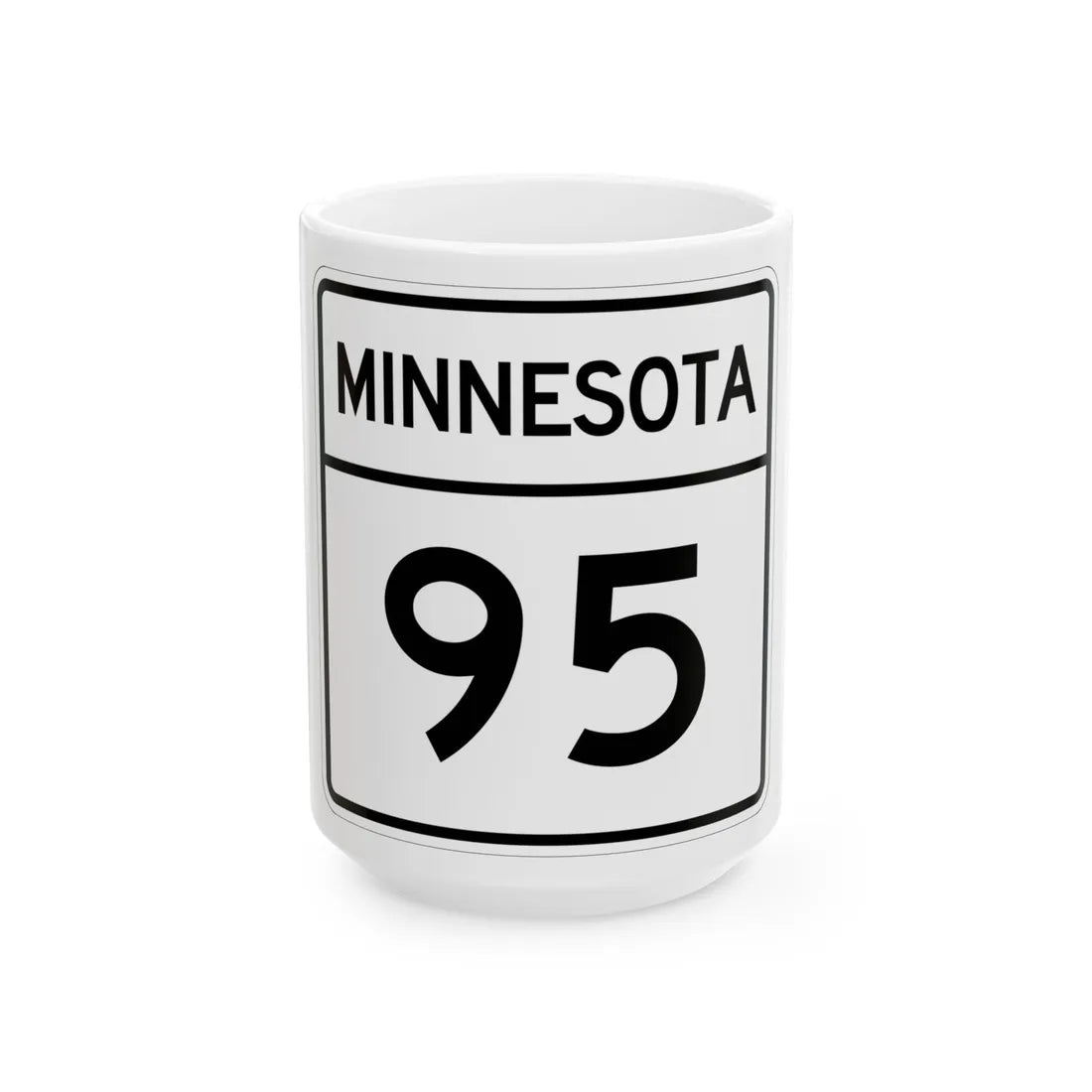 MN-95 1948 (Minnesota) (Road Sign) White Coffee Mug - Go Mug Yourself