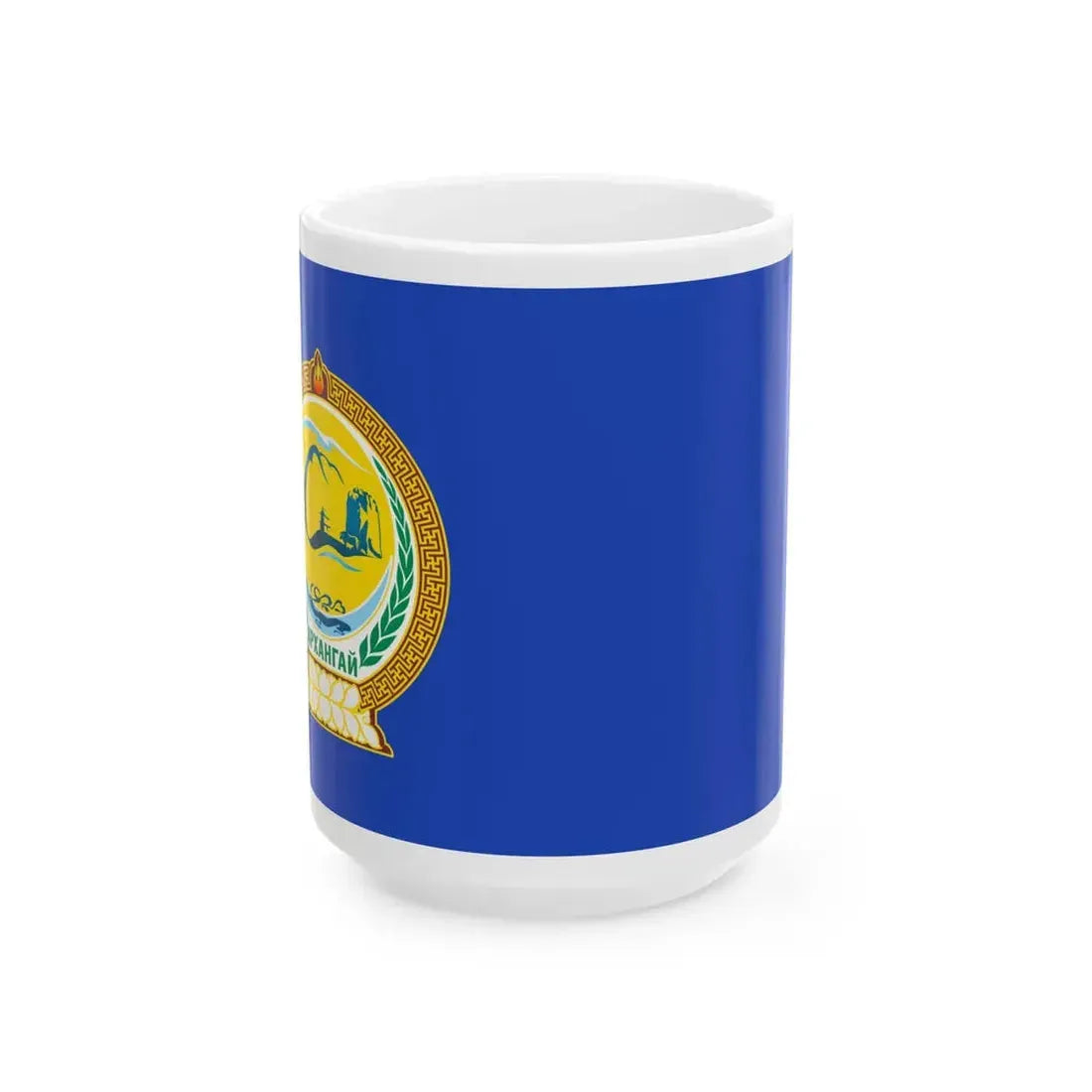 Mn flag arkhangai aimag 2014 (Mongolia) White Coffee Mug 15oz - Go Mug Yourself