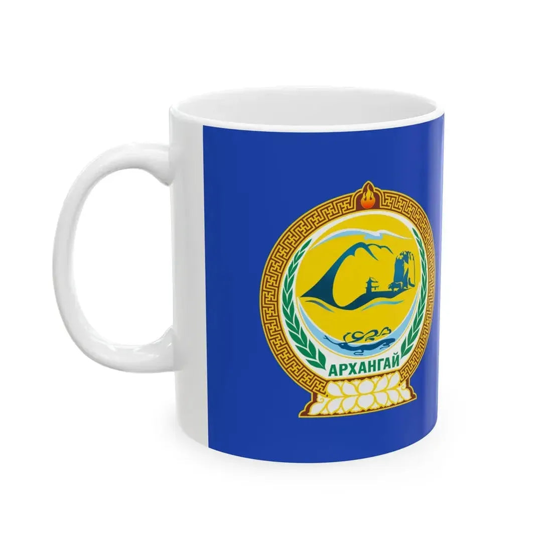 Mn flag arkhangai aimag 2014 (Mongolia) White Coffee Mug - Go Mug Yourself