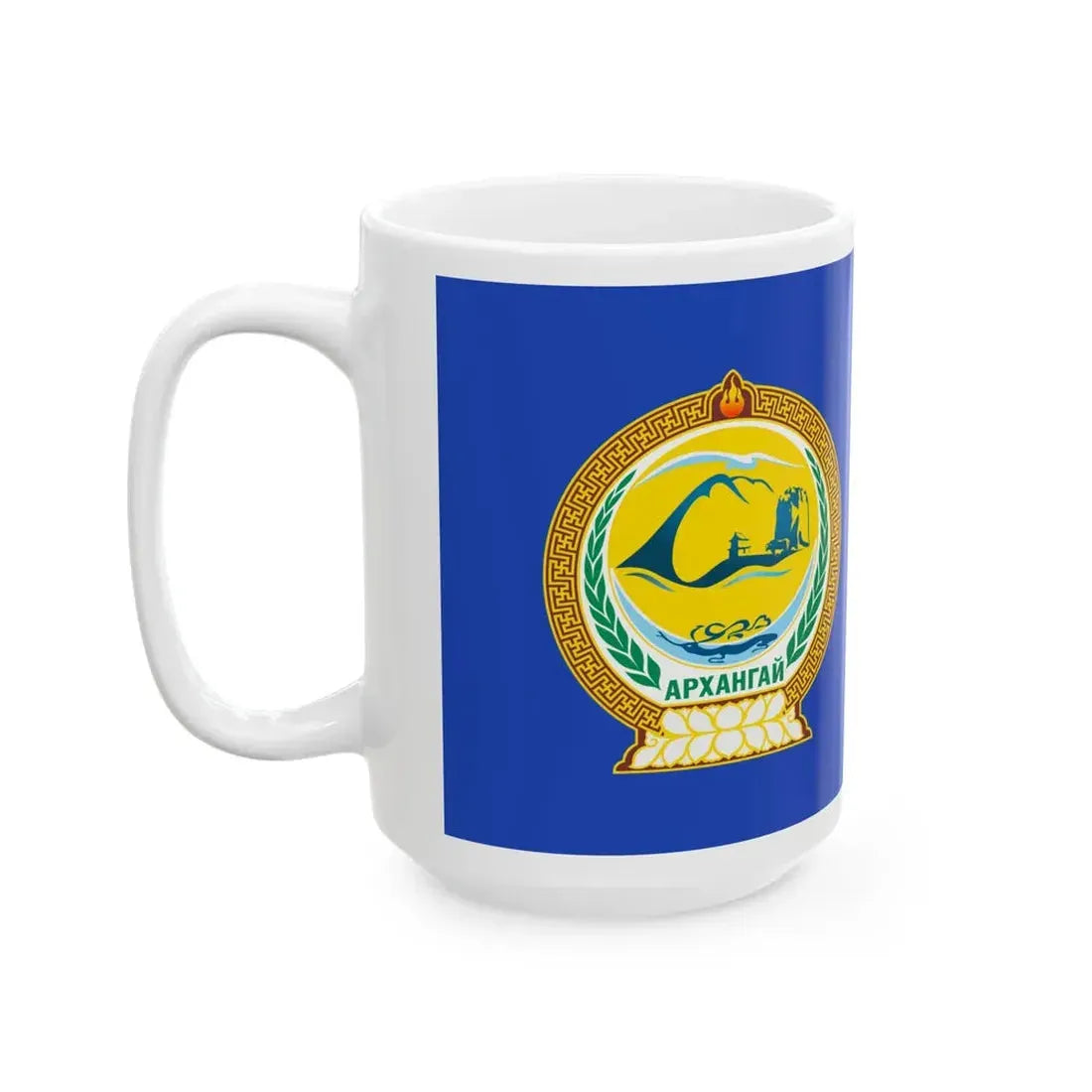 Mn flag arkhangai aimag 2014 (Mongolia) White Coffee Mug - Go Mug Yourself