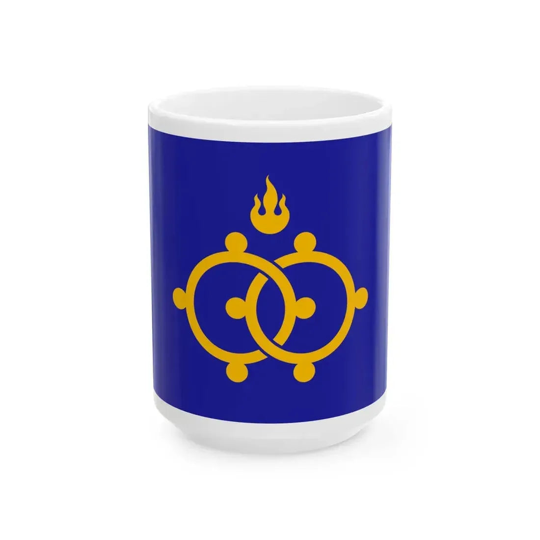 Mn flag darkhan uul aymag (Mongolia) White Coffee Mug 15oz - Go Mug Yourself