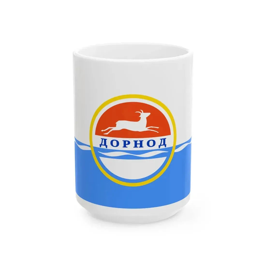 Mn flag dornod aimag 2001 (Mongolia) White Coffee Mug 15oz - Go Mug Yourself