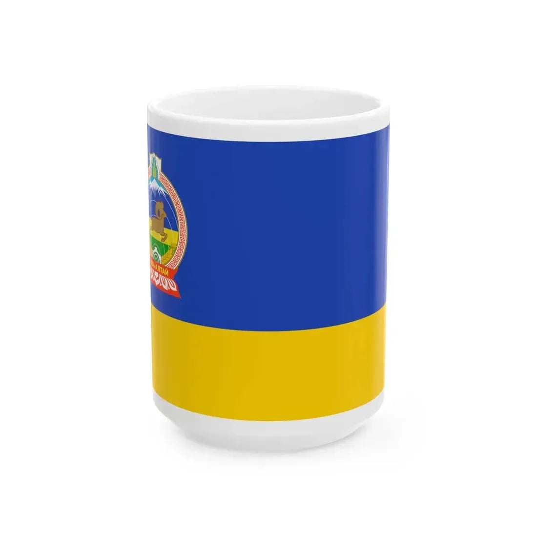 Mn flag govi-altai aimag 2011 (Mongolia) White Coffee Mug 15oz - Go Mug Yourself