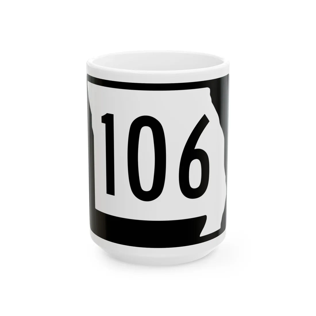 MO-106 (Missouri) (Road Sign) White Coffee Mug 15oz - Go Mug Yourself