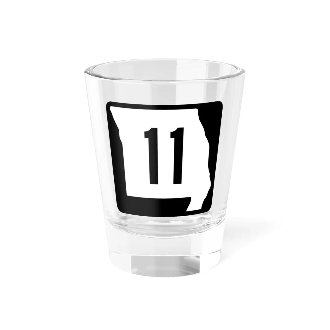 MO-11 (Missouri) (Road Sign) Shot Glass 1.5oz 1.5oz - Go Mug Yourself