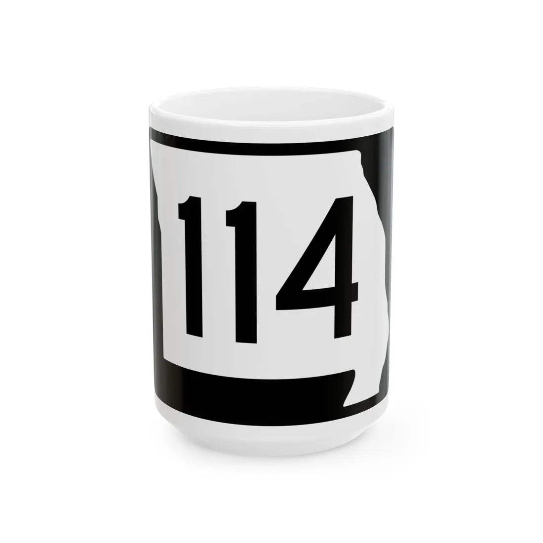 MO-114 (Missouri) (Road Sign) White Coffee Mug 15oz - Go Mug Yourself