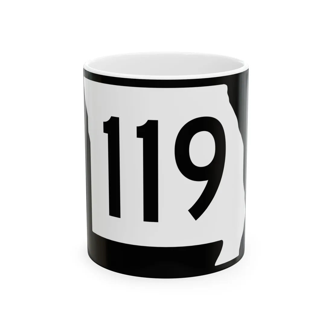 MO-119 (Missouri) (Road Sign) White Coffee Mug 11oz - Go Mug Yourself
