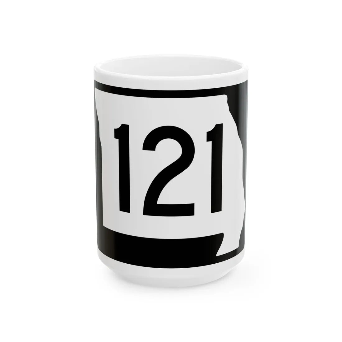 MO-121 (Missouri) (Road Sign) White Coffee Mug 15oz - Go Mug Yourself