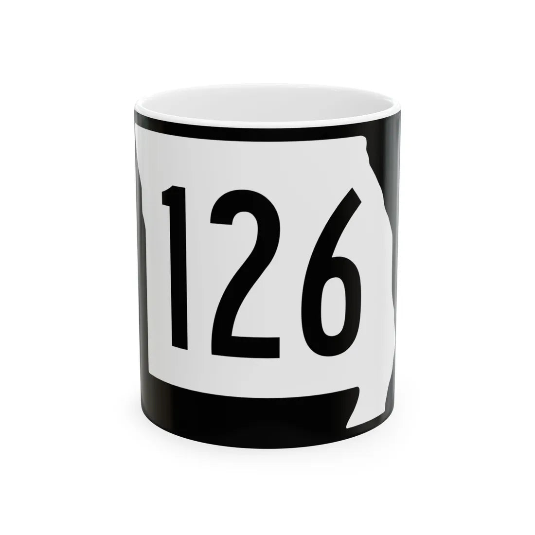 MO-126 (Missouri) (Road Sign) White Coffee Mug 11oz - Go Mug Yourself