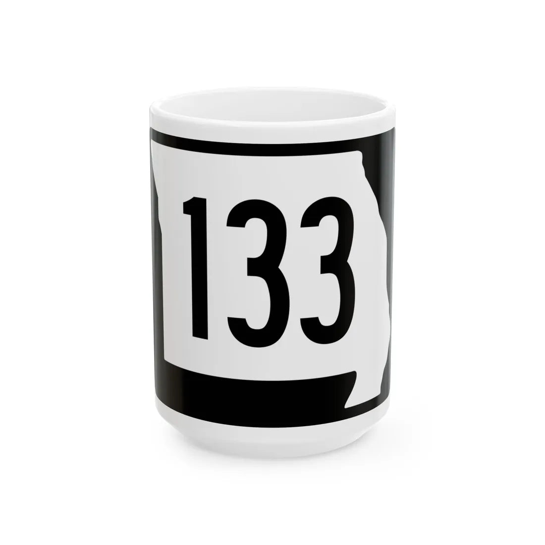MO-133 (Missouri) (Road Sign) White Coffee Mug 15oz - Go Mug Yourself